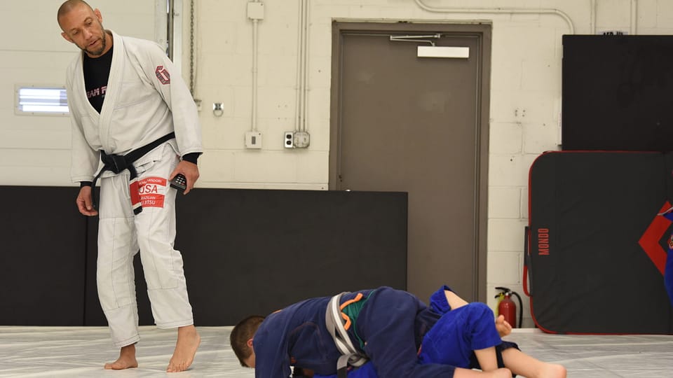 Private Brazilian Jiu Jitsu lesson at Team Randori Annapolis focusing on technique refinement